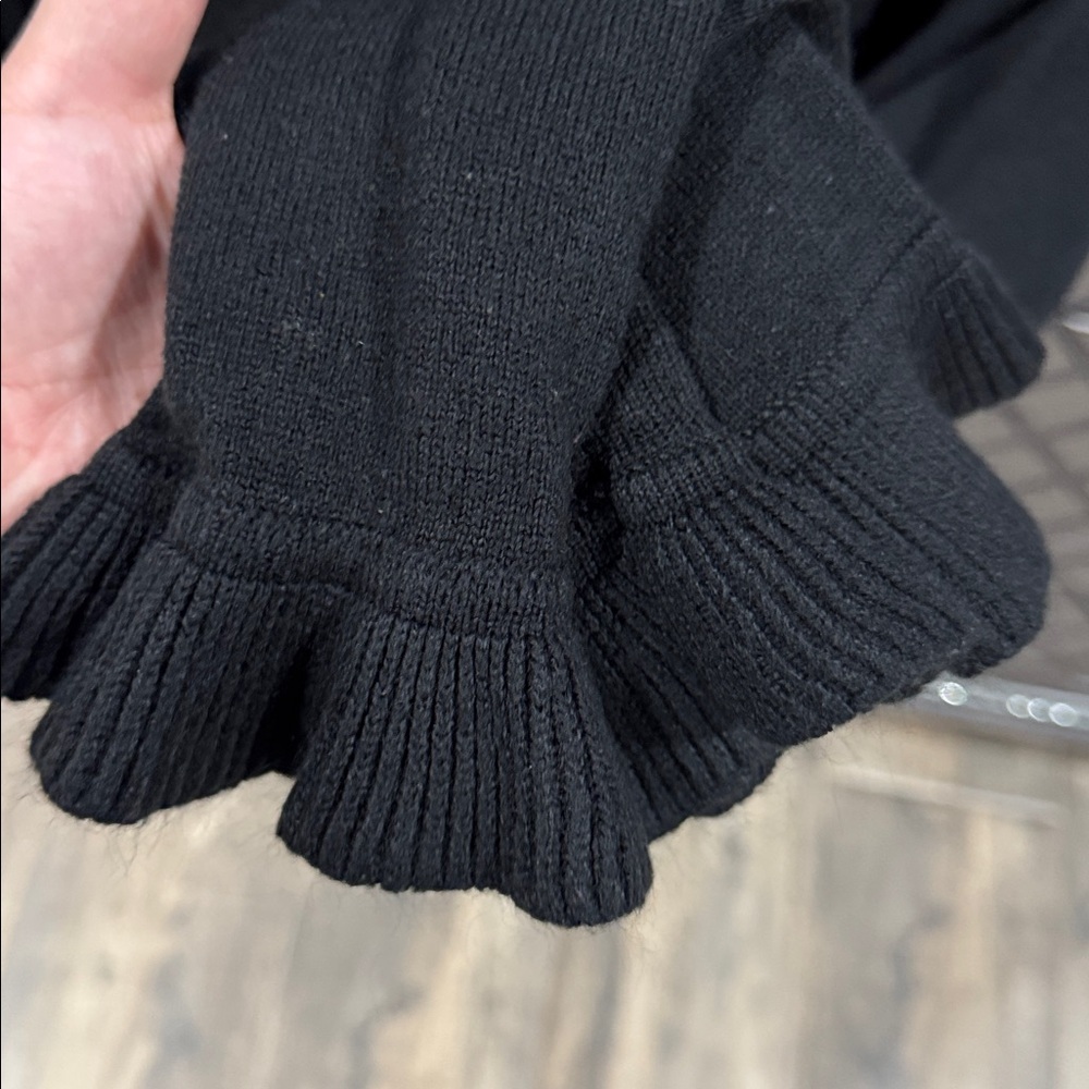Black Ruffled Cardigan - Picture 4 of 4